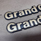 93-98 Jeep Grand Cherokee OEM 55295445 Gold fender nameplate Emblem Pair Set 2