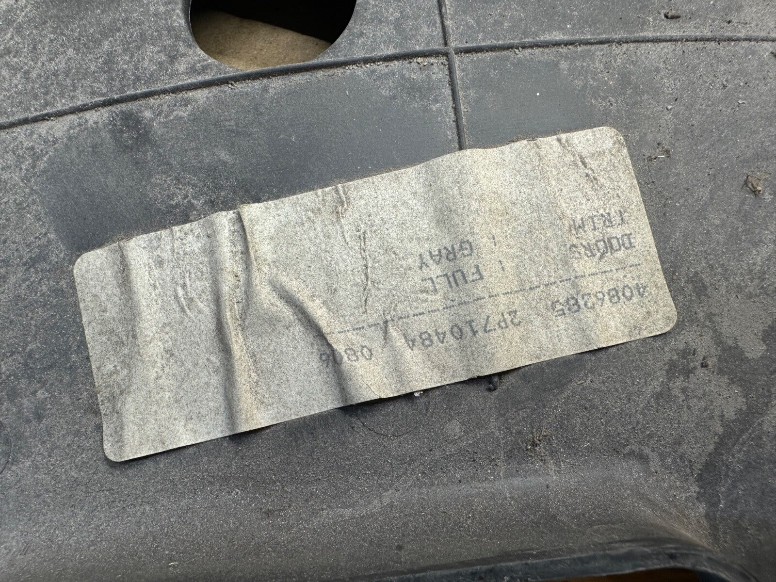 97-06 Jeep TJ Wrangler Driver Passenger FULL HARD DOOR PANEL AGATE GRAY OEM Grey