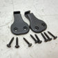 Jeep TJ Sun Visor Support Clip Hook Pair Mount screws black 97-02 Wrangler OEM
