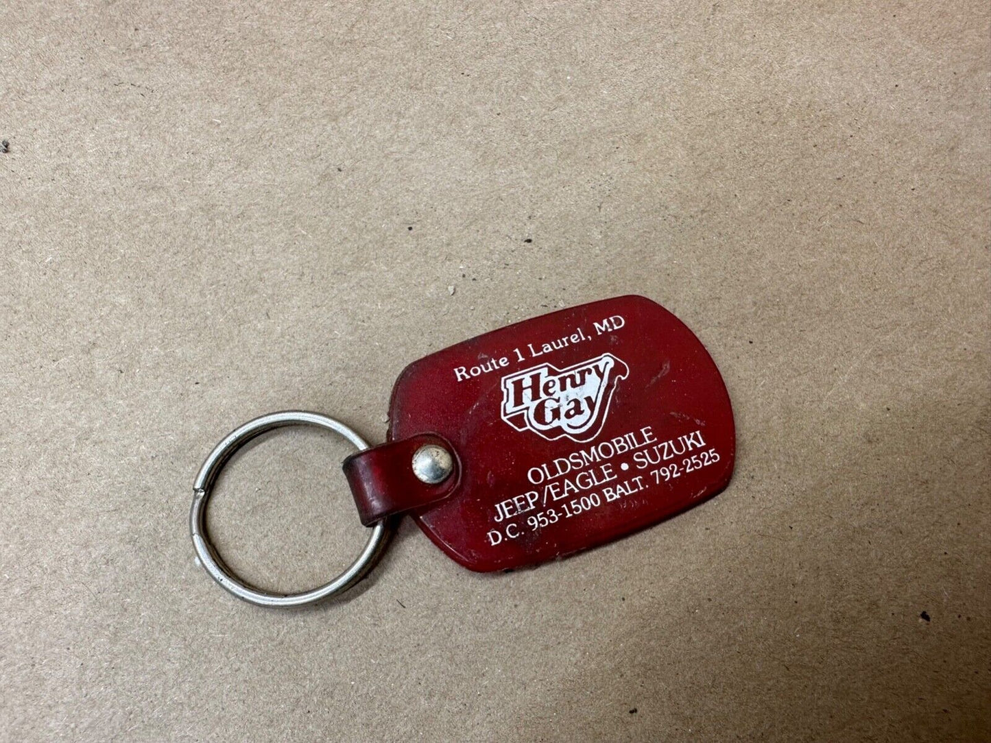 Henry Gay Oldsmobile Jeep Eagle Suzuki Keychain Laurel Maryland MD Baltimore Fob