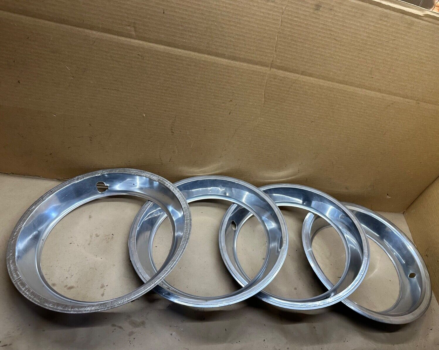 Set of 4 Jeep Cherokee XJ Wrangler YJ TJ OEM Chrome Trim Beauty Ring Wheel 15"