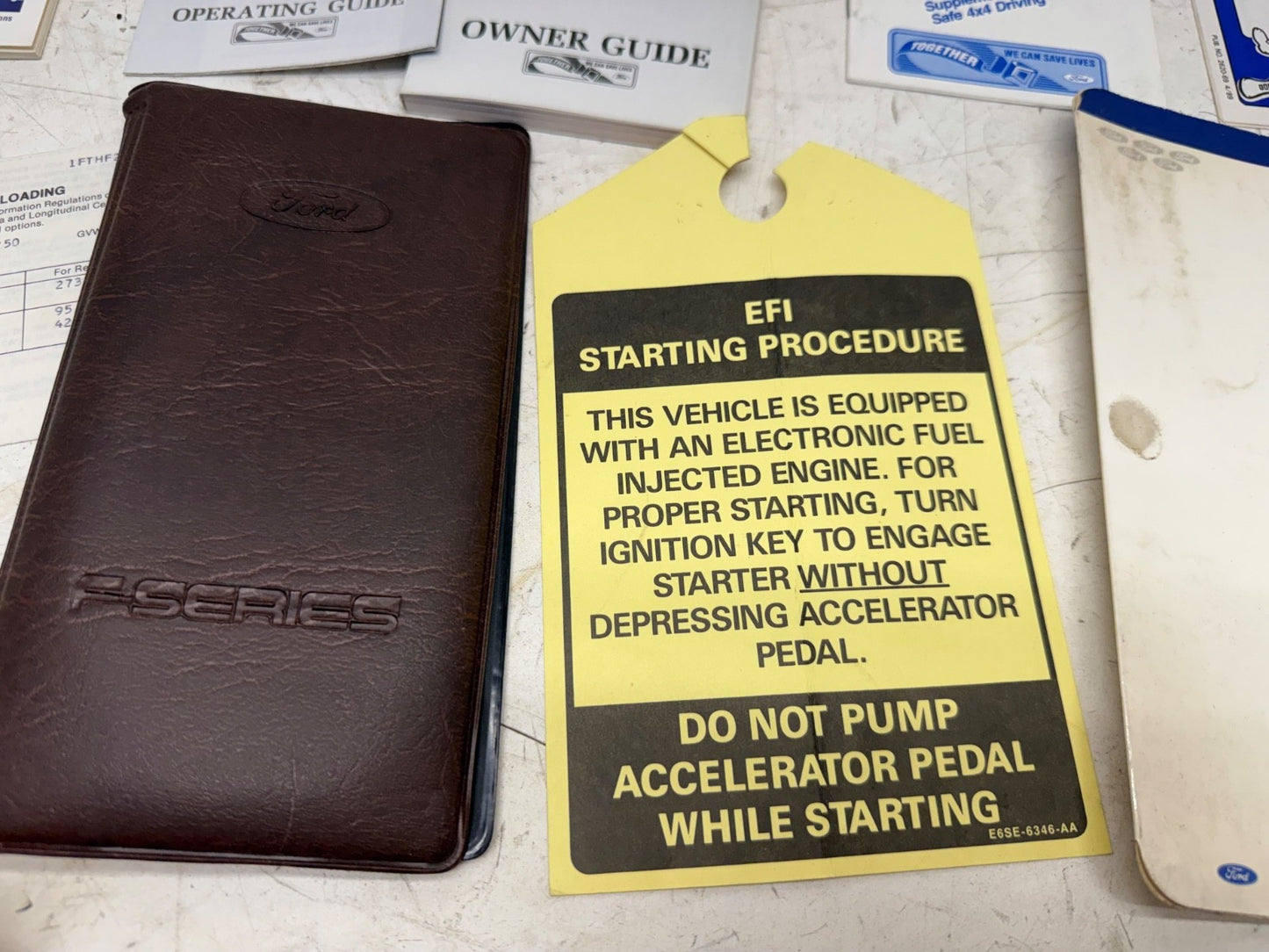 Vintage 1990 Ford F-Series Owner's Guide Manual Set with Case F150 F250 F350 OEM