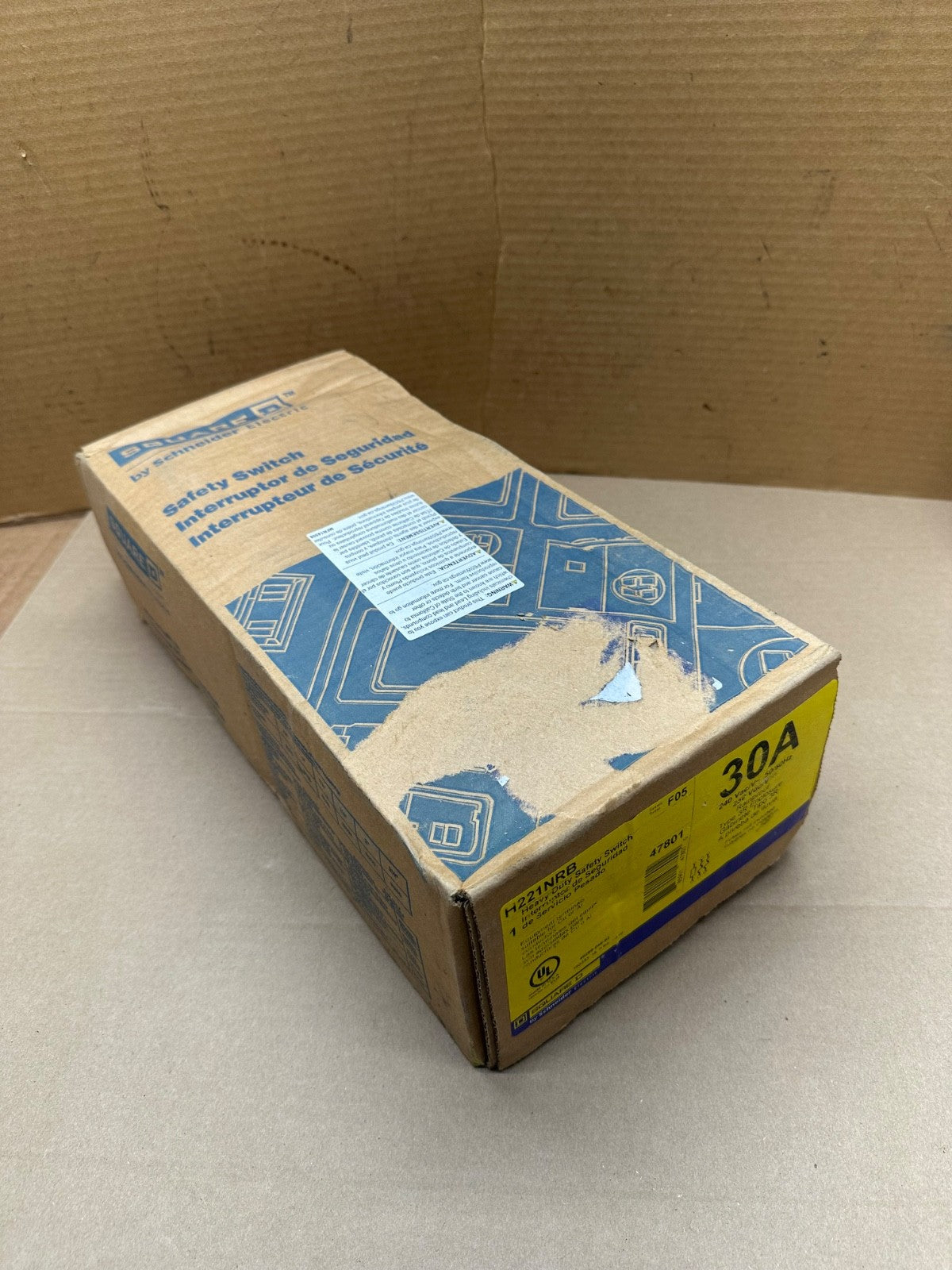 New Square D H221NRB Disconnect 30 Amp 240V 2P 3W 3R Rainproof Fusible