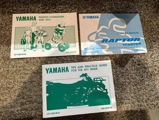 Yamaha OEM RAPTOR YFM80WP Owner's Manual Book # LIT-11626-15-38 Books Manuals OE