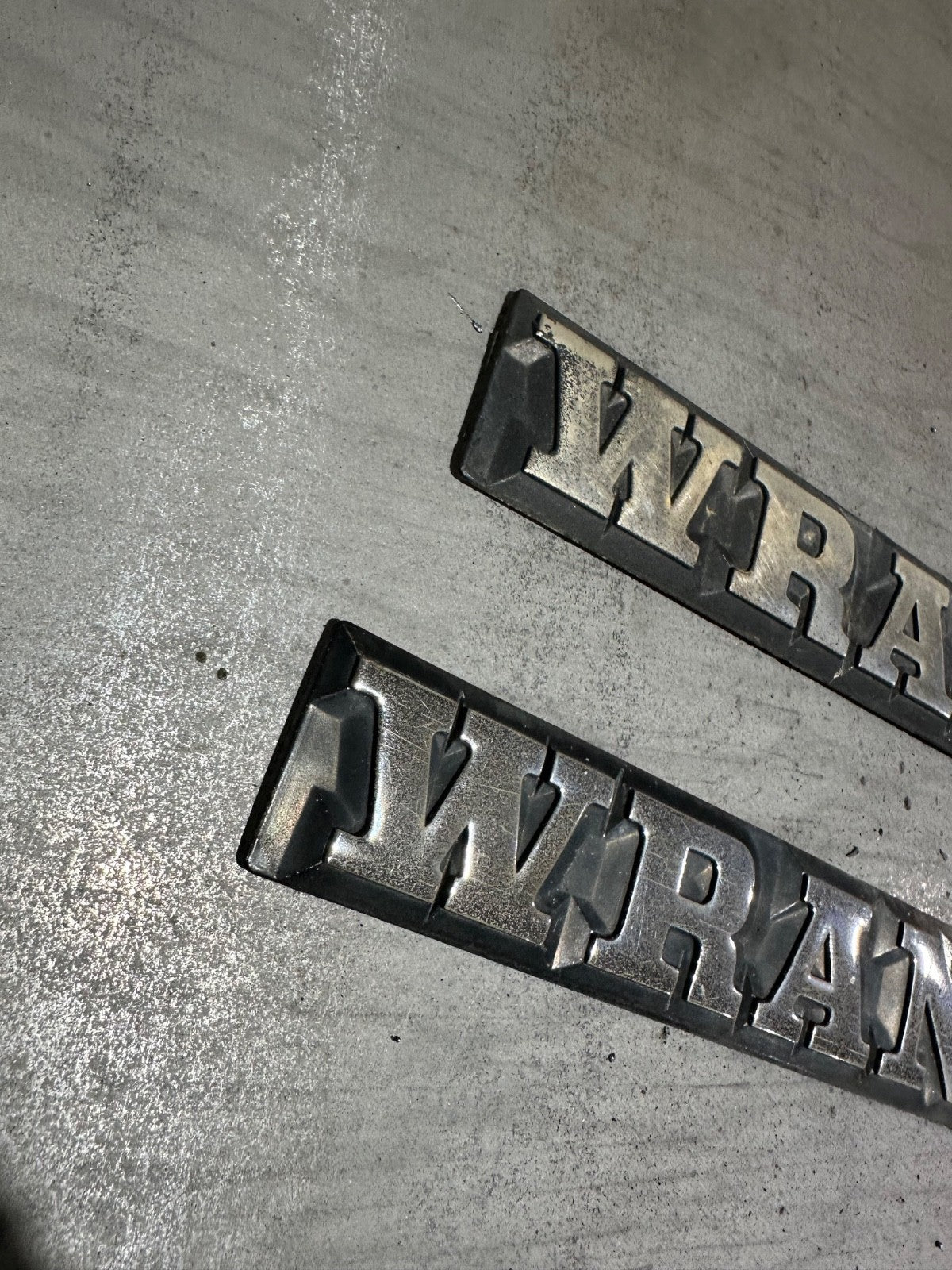 87-91 Jeep Wrangler YJ Side Body Tub Emblem Badge OEM Factory Rear Left Right OE