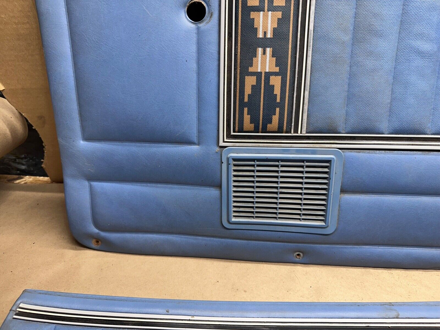 70s-80s Jeep Cherokee Door Panels Blue FSJ SJ 2 Door Front OEM Chief S Cards OEM