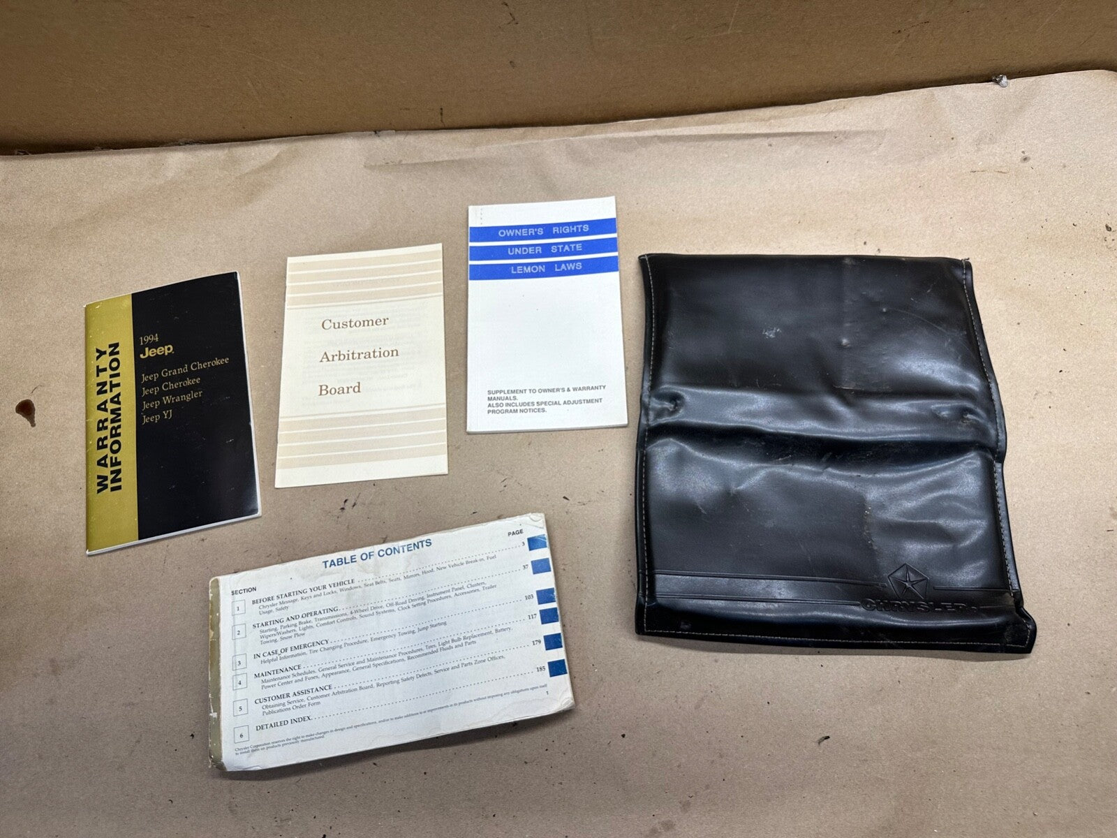 1994 Jeep Grand Cherokee Owners Manual User Guide Reference Operator Book Fuses