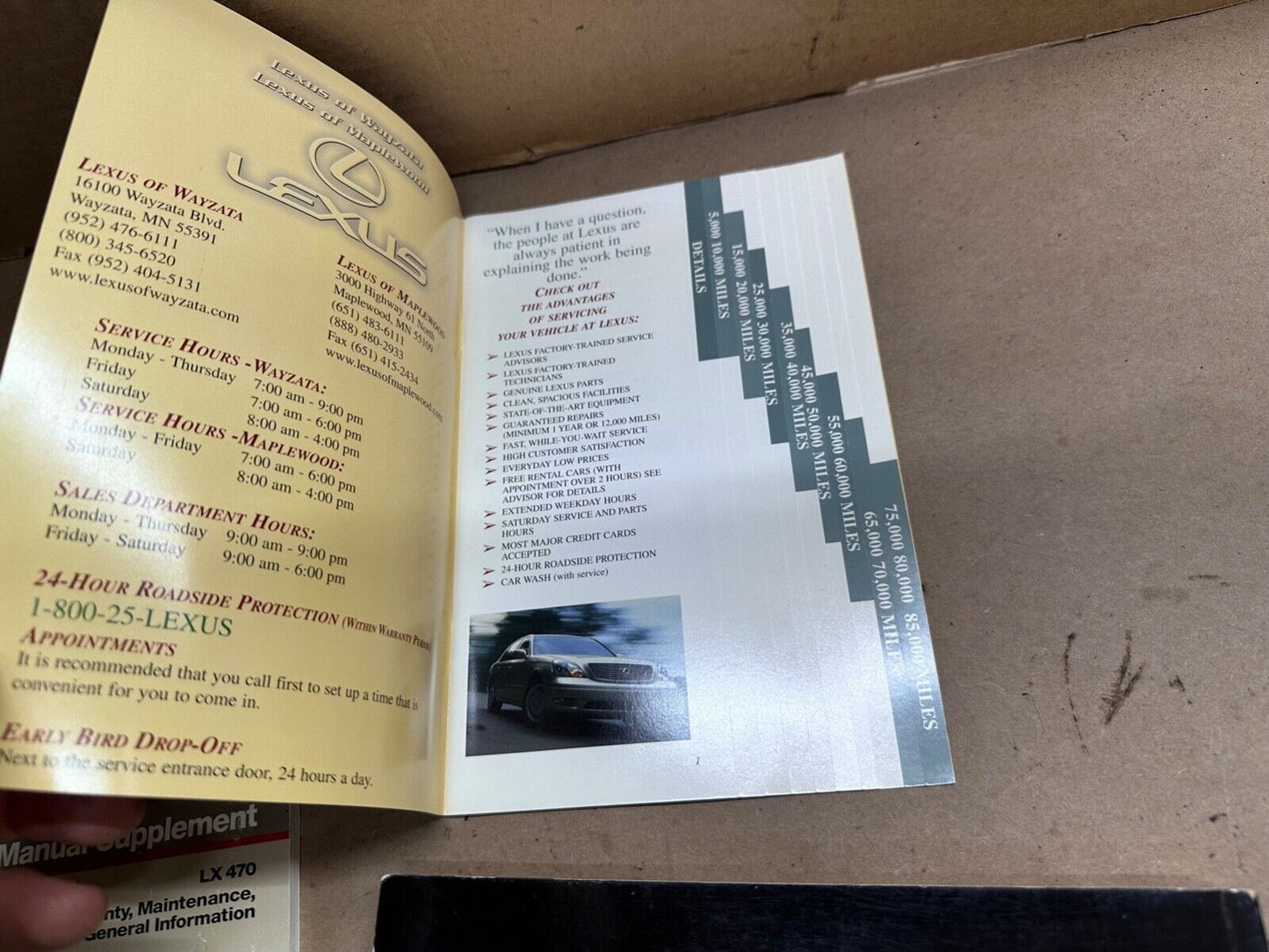 99 1999 Lexus LX 470 LX470 Owners Manual Pamphlet Book Pouch Operator OEM OE