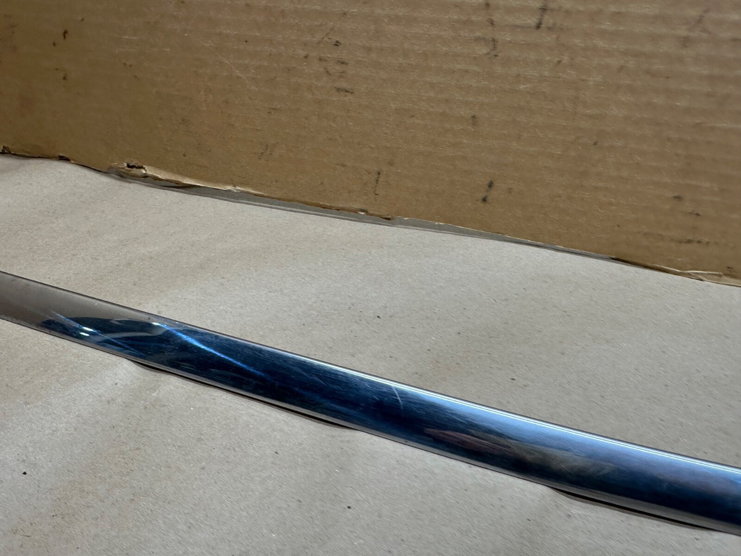 Jeep FSJ Grand Wagoneer Driver Lower Windshield Stainless Steel Trim Chrome Left