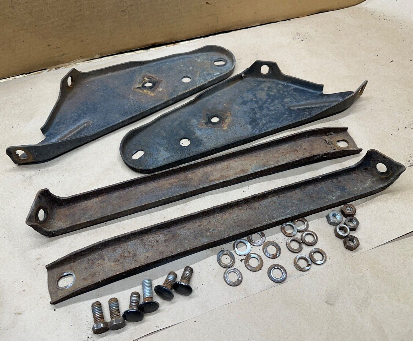 1967 AMC Rambler Rebel FRONT Bumper Mount Bracket Set Sedan Factory 67 Rambler