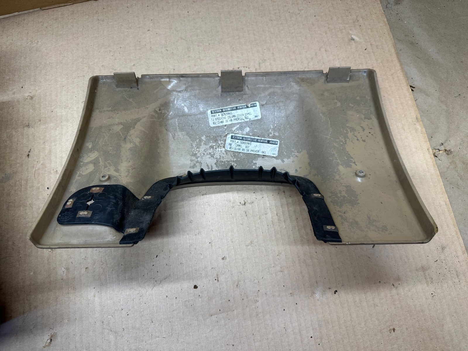 97-02 Jeep Wrangler TJ TAN Under Steering Column Knee Bolster Trim Bezel Camel