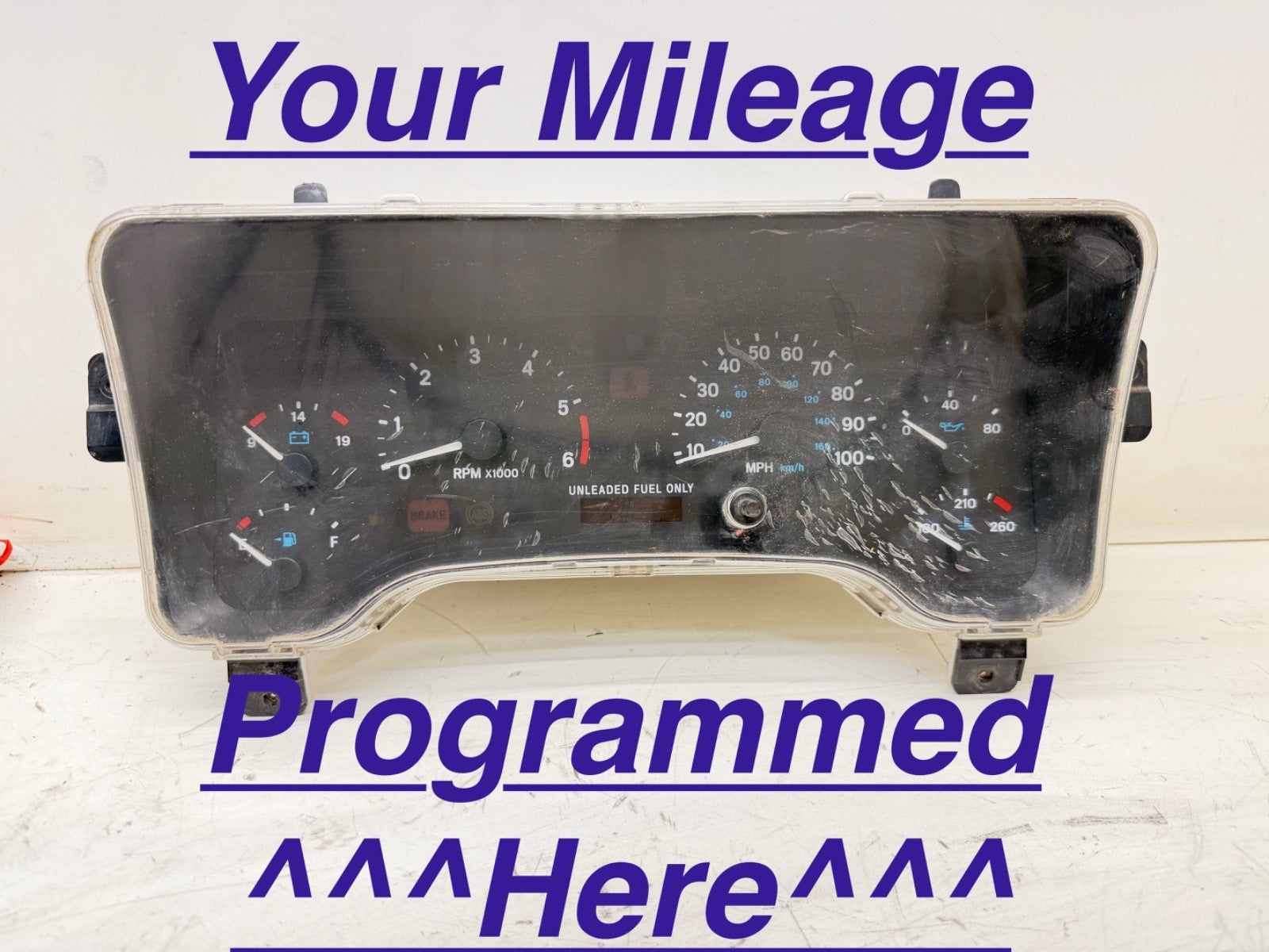 97-00 Jeep Wrangler TJ SPEEDOMETER CLUSTER Gauge Speedo Gauge Instrument Tach XJ