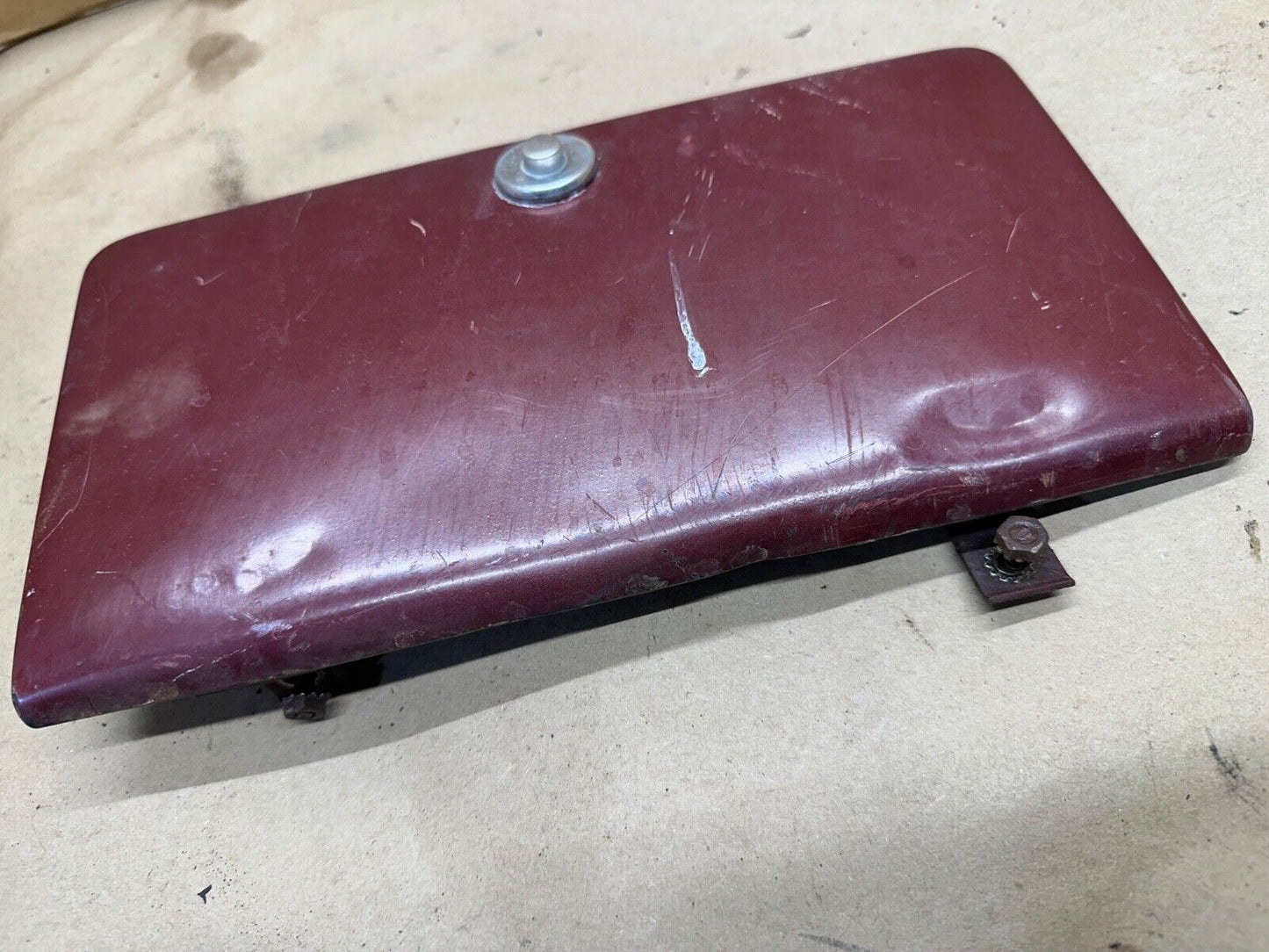 76-86 Jeep CJ CJ5 CJ7 CJ8 Red Dash Glove Box Door Cover Quadra-Trac Glovebox OEM