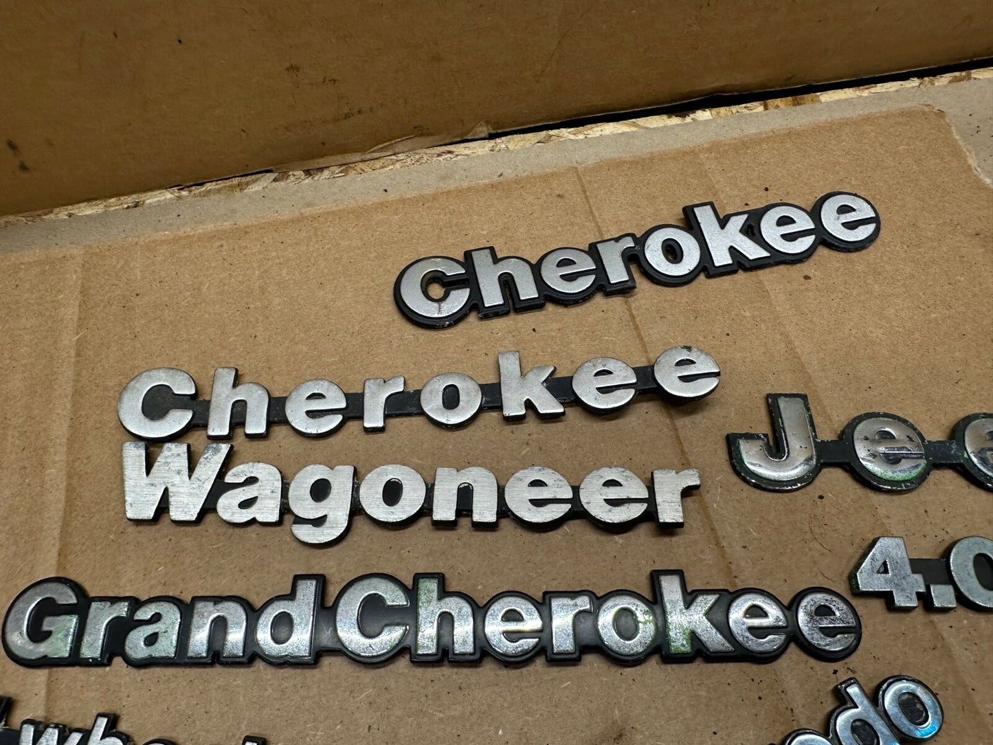 84-96 Jeep Cherokee XJ Fender Emblem Badge 8 Inch Metal OEM Sticker Toolbox ZJ