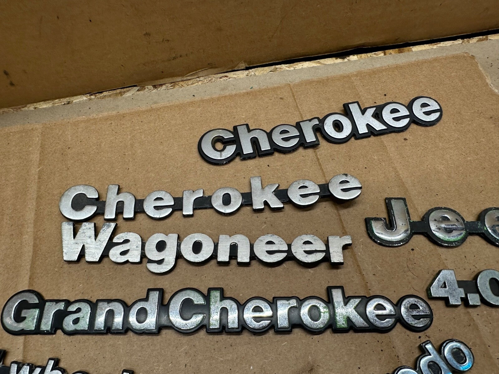 84-96 Jeep Cherokee XJ Fender Emblem Badge 8 Inch Metal OEM Sticker Toolbox ZJ