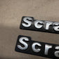 81-86 Jeep CJ8 SCRAMBLER Emblem Badge Factory Pair Logo 1981-1986 CJ 8 Set Tub