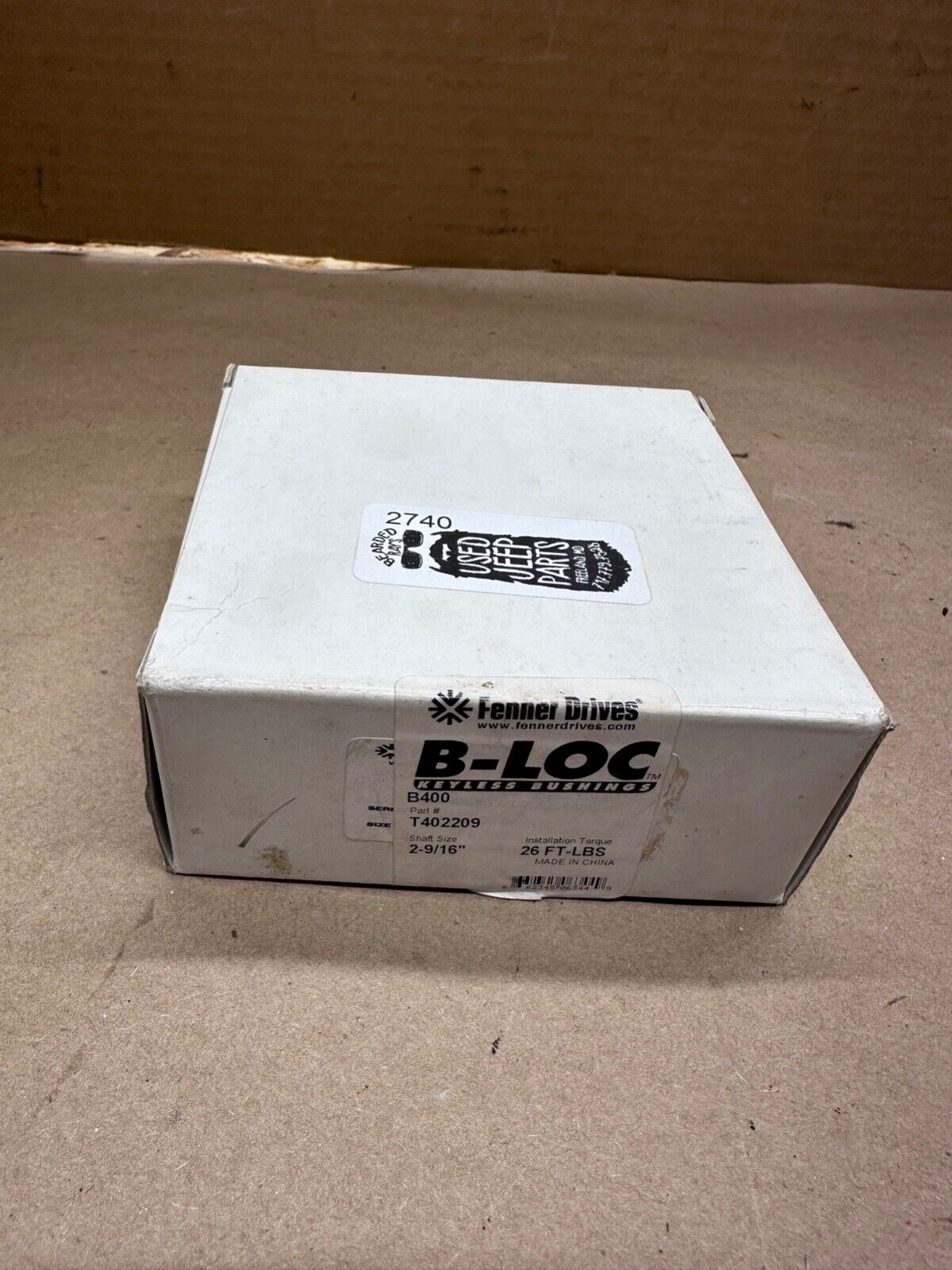 T402209 FENNER DRIVES B-Loc 2 9/16" Keyless Bushing 65.09mm B400