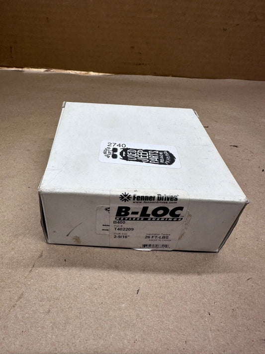 T402209 FENNER DRIVES B-Loc 2 9/16" Keyless Bushing 65.09mm B400