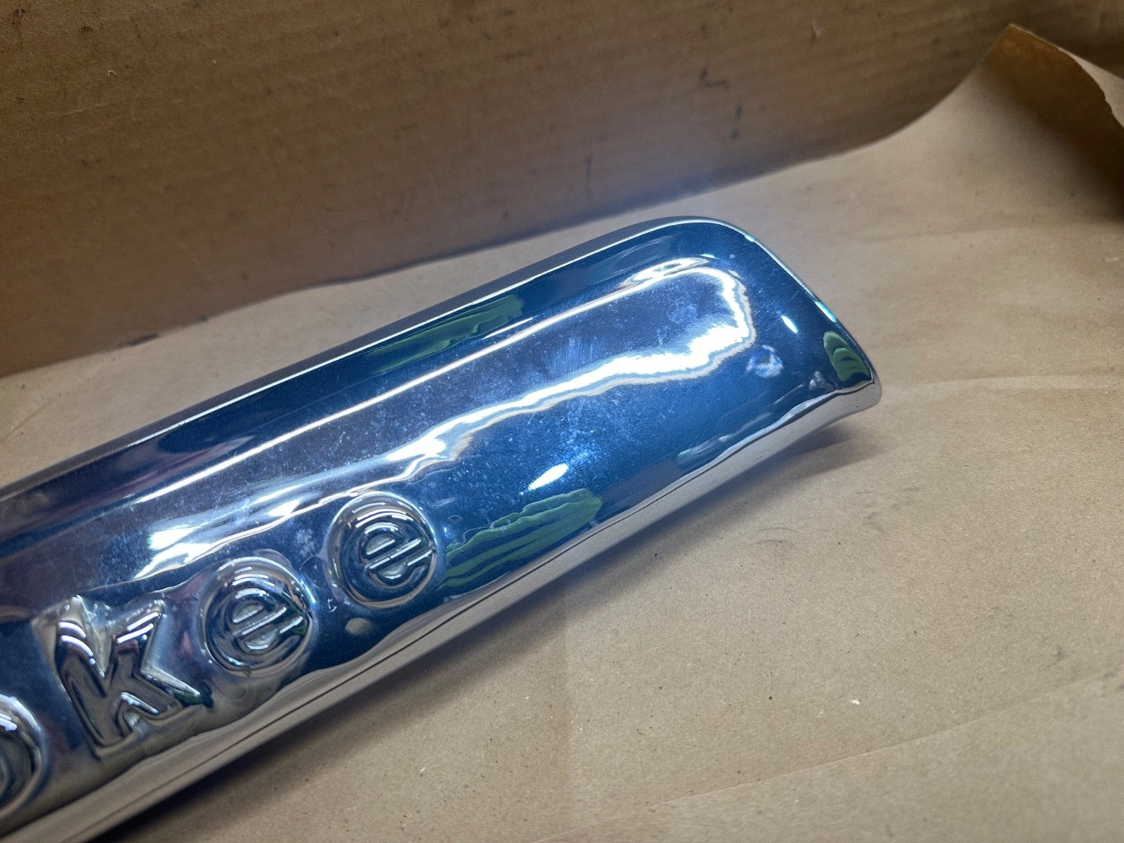 1972-91 Jeep Cherokee OEM Tail Finish Panel Chrome Original Factory SF5451469