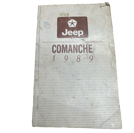 1989 Jeep Comanche MJ Owners Manual User Guide Reference Operator Book Fuses 89