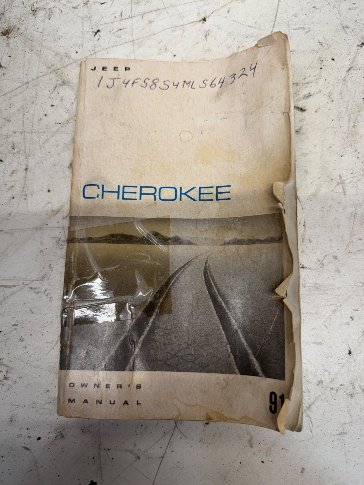 1991 OEM Jeep Cherokee Owners Manual Book XJ 91 Paper Back Factory Owner's Books