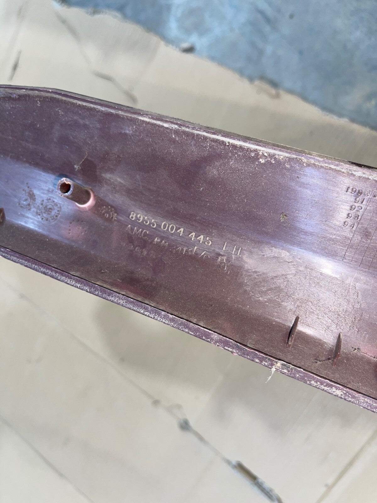 86-92 Jeep Comanche RED GARNET Plastic Interior Rocker Trim Panel Driver LH Side
