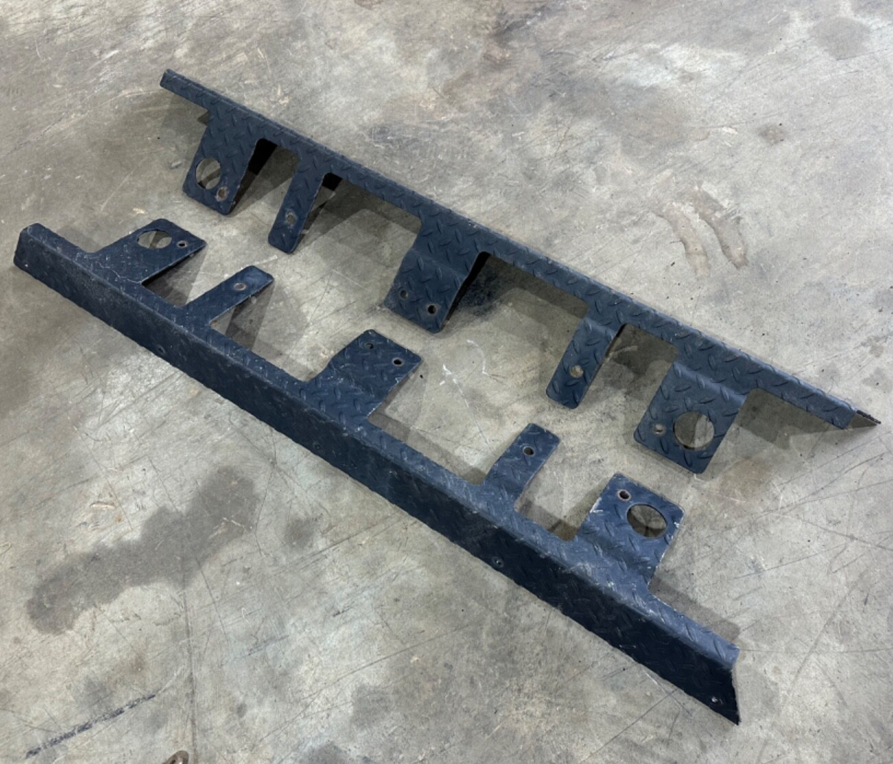 03-06 Jeep Wrangler TJ Rubicon OEM Black Rocker Guard Slider Pair Rock Trim Side
