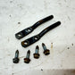 1987-2006 Jeep Wrangler YJ TJ LJ OEM Door Limit Strap Body Pins Holder Pair