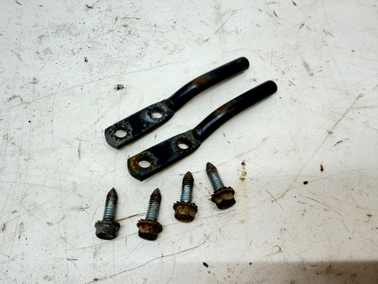 1987-2006 Jeep Wrangler YJ TJ LJ OEM Door Limit Strap Body Pins Holder Pair