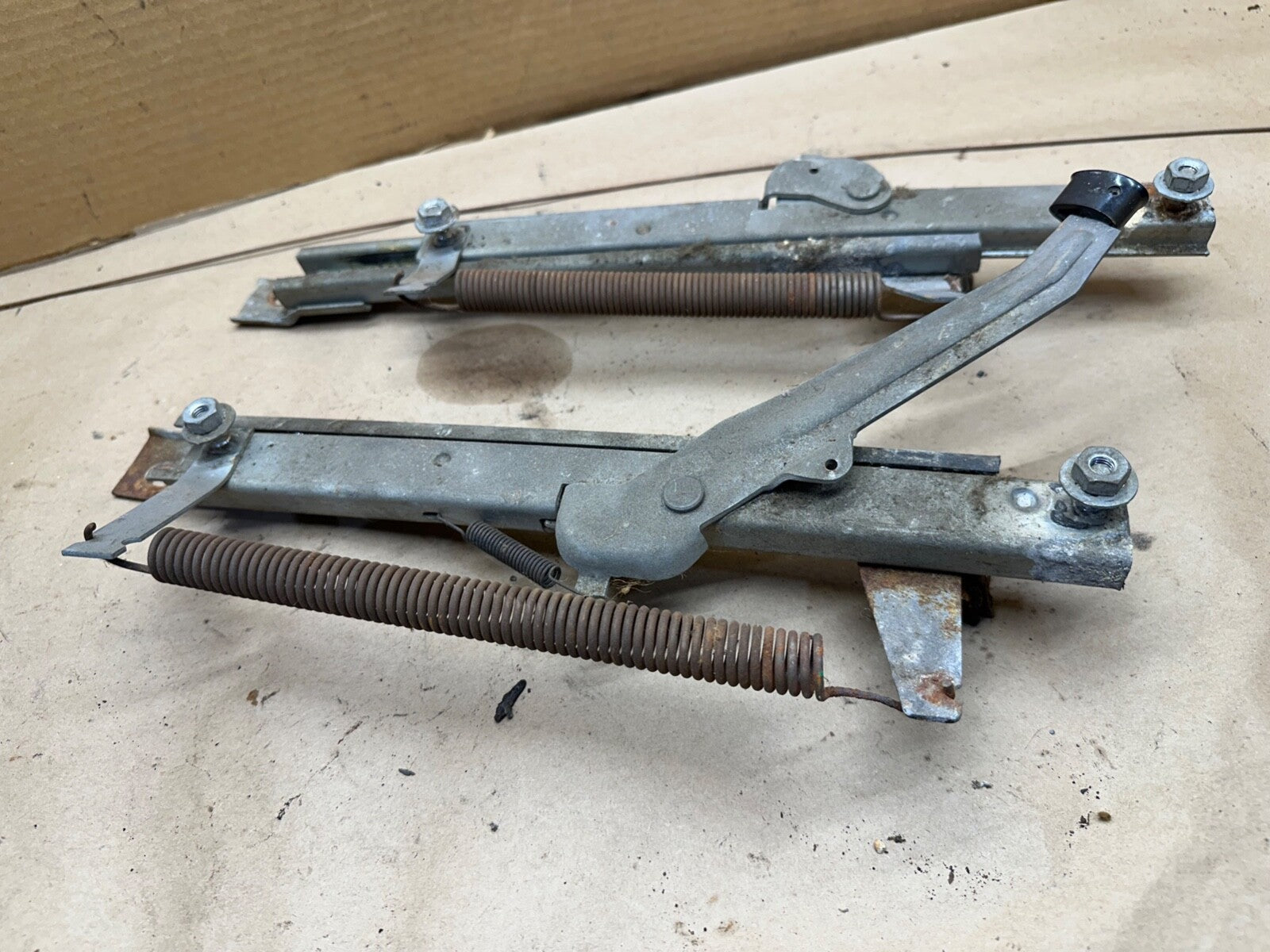 1967 Rebel Rambler Interior Front Bench Seat Floor Track Guide Mount Brackets