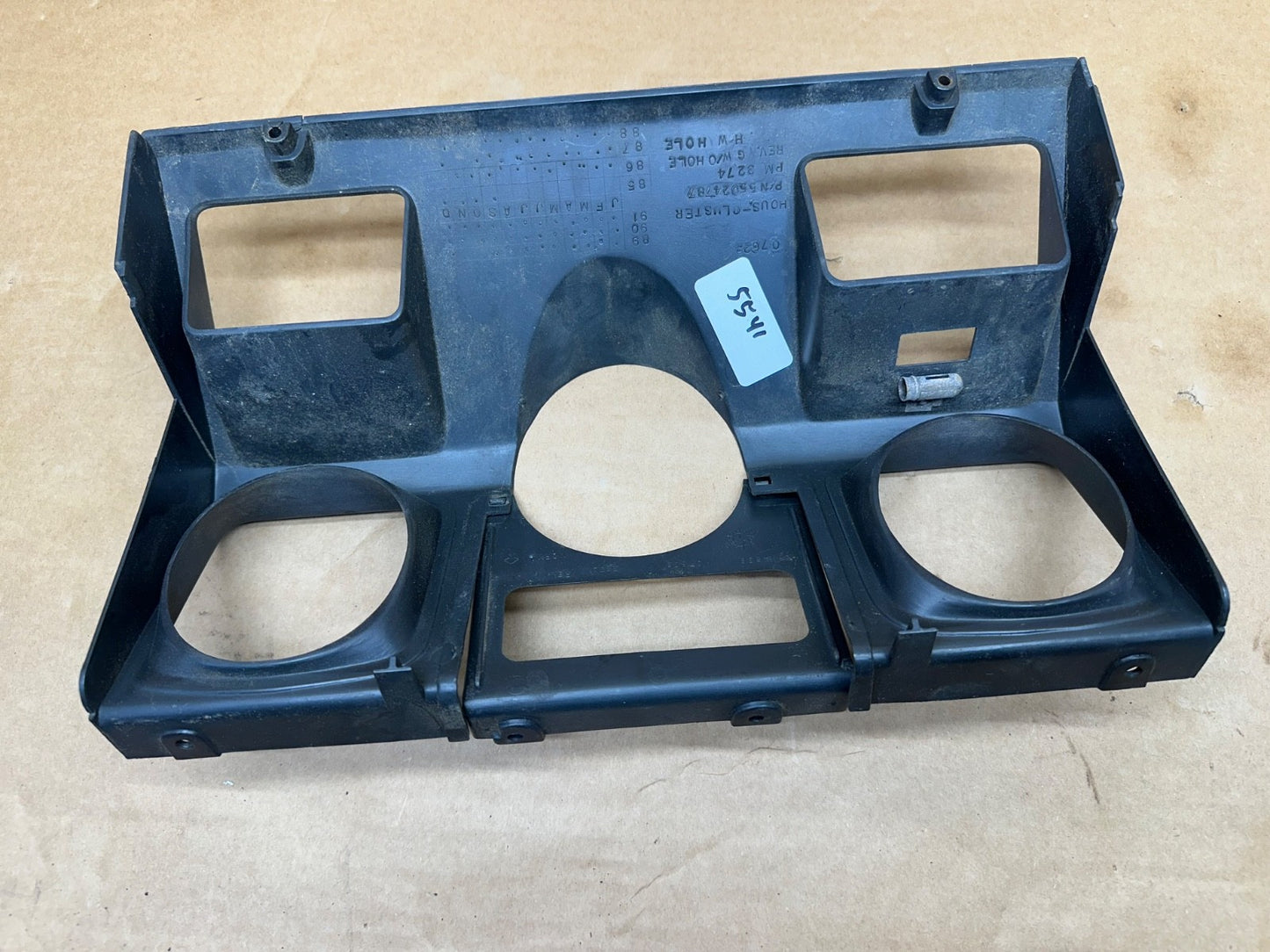 Jeep Wrangler OEM YJ Gauge Cluster Bezel OEM Gray 87 8 89 90 91 92 93 94 95 Grey