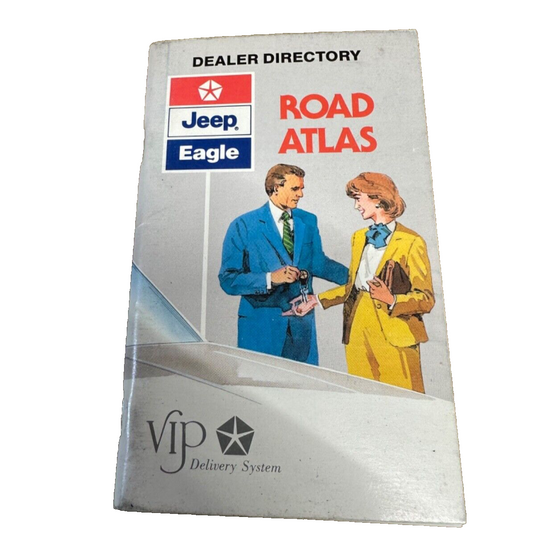 Jeep Eagle Wrangler YJ Cherokee XJ ROAD ATLAS DEALER DIRECTORY Booklet 1990s USA