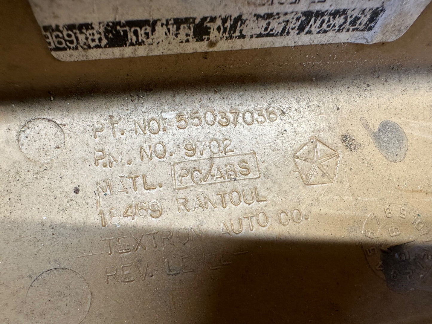 97-06 Jeep Wrangler TJ Dash Cowl Vent Trim Bezel Defrost OEM Tan Factory Beige