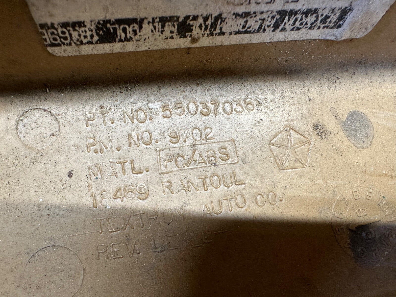 97-06 Jeep Wrangler TJ Dash Cowl Vent Trim Bezel Defrost OEM Tan Factory Beige