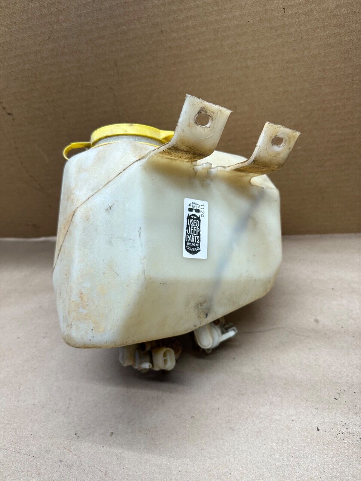 84-96 Jeep Cherokee XJ OEM 2 Dual Pump Windshield Washer Bottle Reservoir Tank