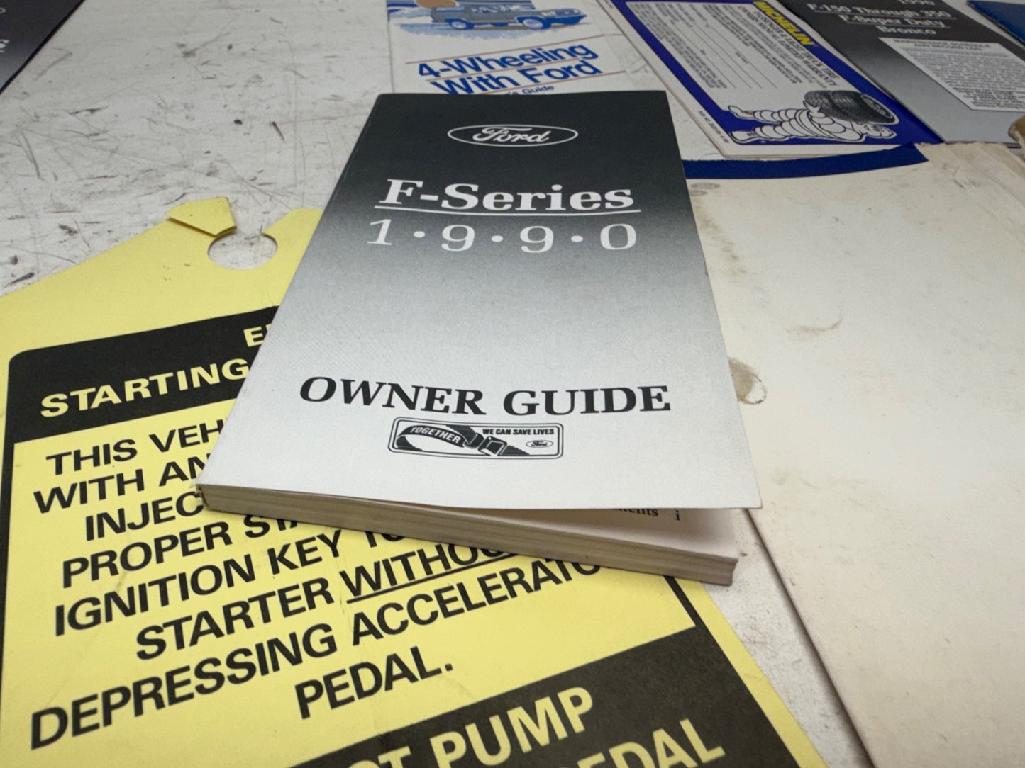 Vintage 1990 Ford F-Series Owner's Guide Manual Set with Case F150 F250 F350 OEM