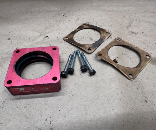 91-02 Jeep Wrangler YJ TJ 4.0L 6 Cyl Poweraid Throttle Body Spacer Helix Bore