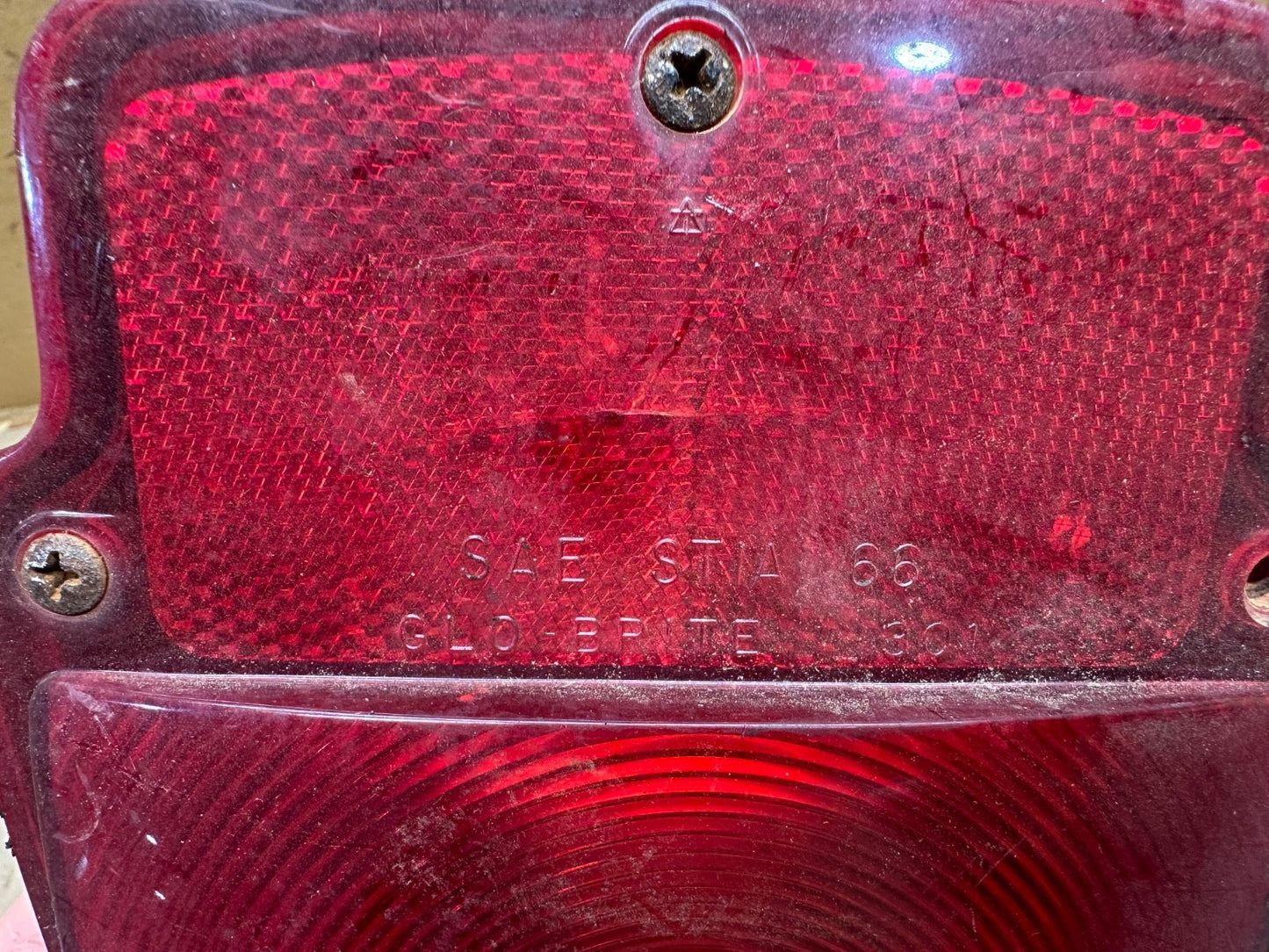 1955-65 Ford Truck Tail Light Lens Assembly SAE STIA 66 Glo-Brite 301 Pair OEM