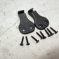 Jeep TJ Sun Visor Support Clip Hook Pair Mount screws black 97-02 Wrangler OEM