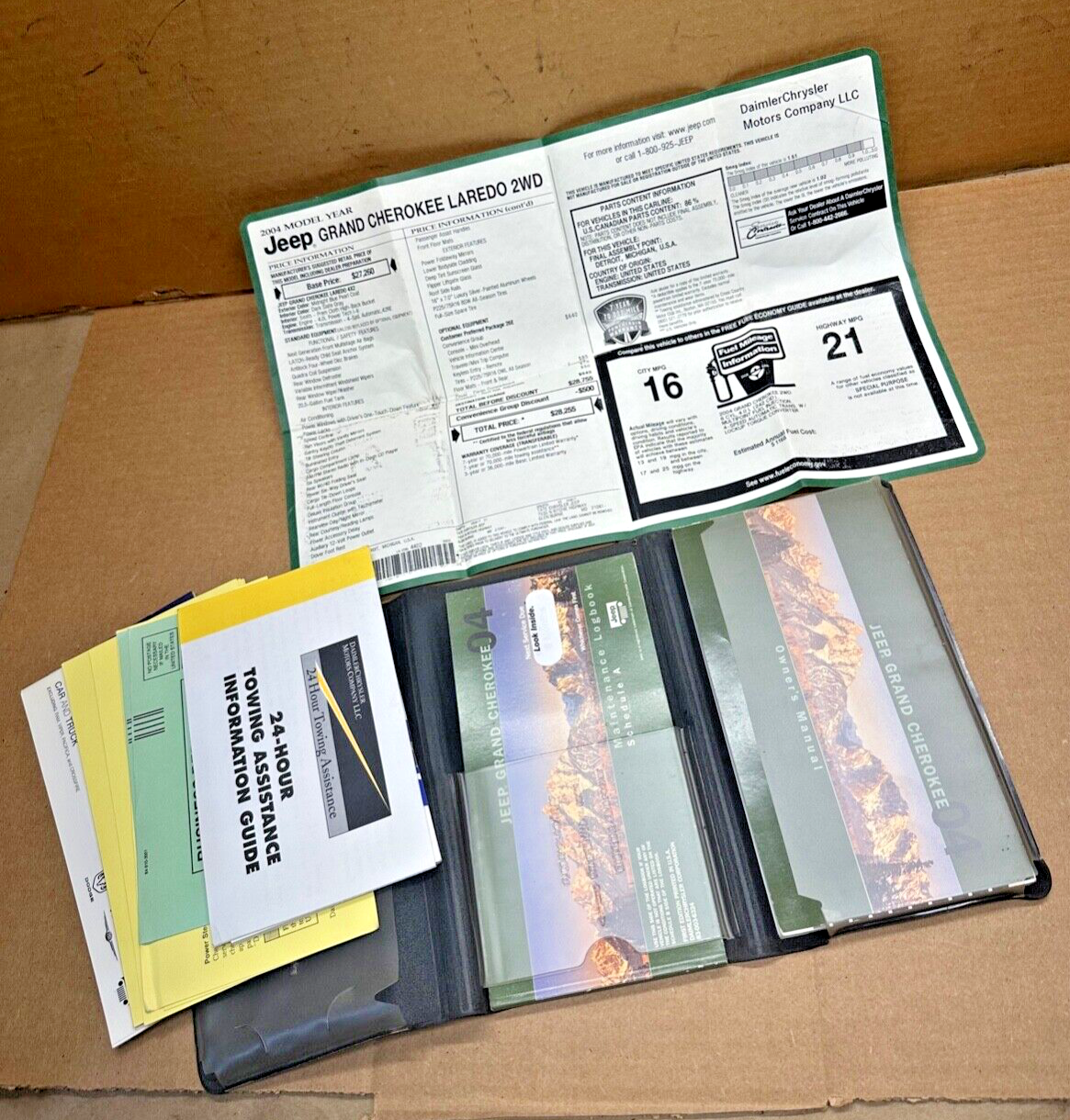 2004 Jeep Grand Cherokee Owners Manual Books Owner's OEM WJ 04 Papers Fuse Guide