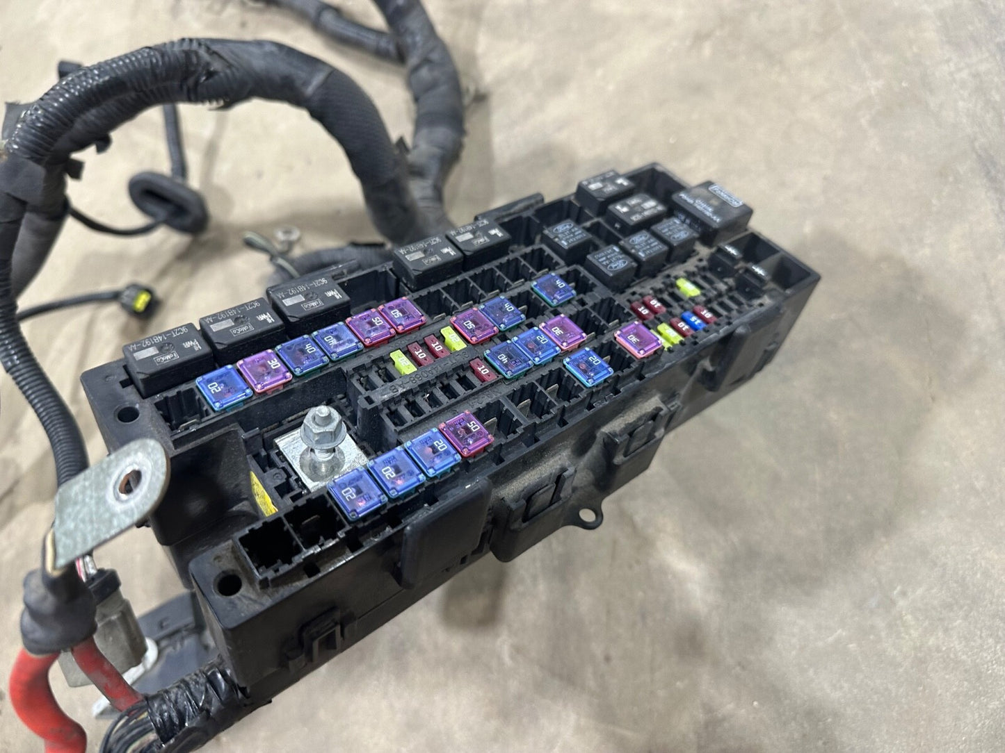 2013 FORD E150 E250 E350 ECONOLINE VAN ENGINE WIRE HARNESS FUSE BOX RELAYS RSC