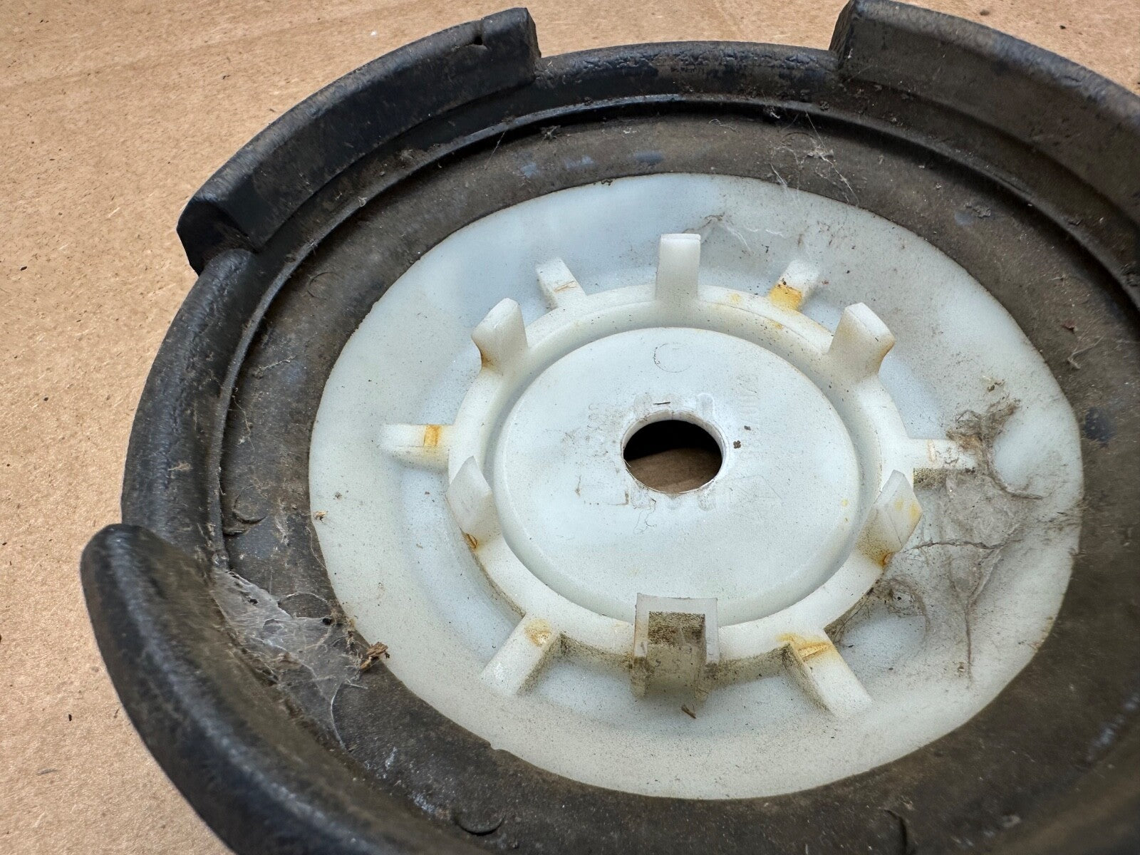 84-96 Jeep Cherokee Wrangler XJ YJ Charcoal Steering Wheel Horn Button NO EMBLEM