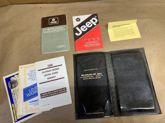 1990 Jeep Cherokee XJ Owner's Manual User Guide Reference Operator Book Fuses 90