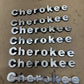 Set of 7 OEM 84-96 Jeep Cherokee XJ Fender Emblem Badge 8 Inch Metal OEM Factory