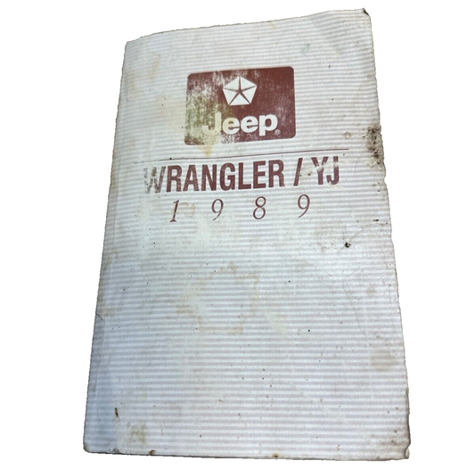 Jeep YJ Wrangler OEM Owners Manual 1989 original