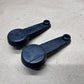 1984-1996 Jeep Cherokee XJ Comanche MJ PAIR L R Manual Window Crank BLACK Handle