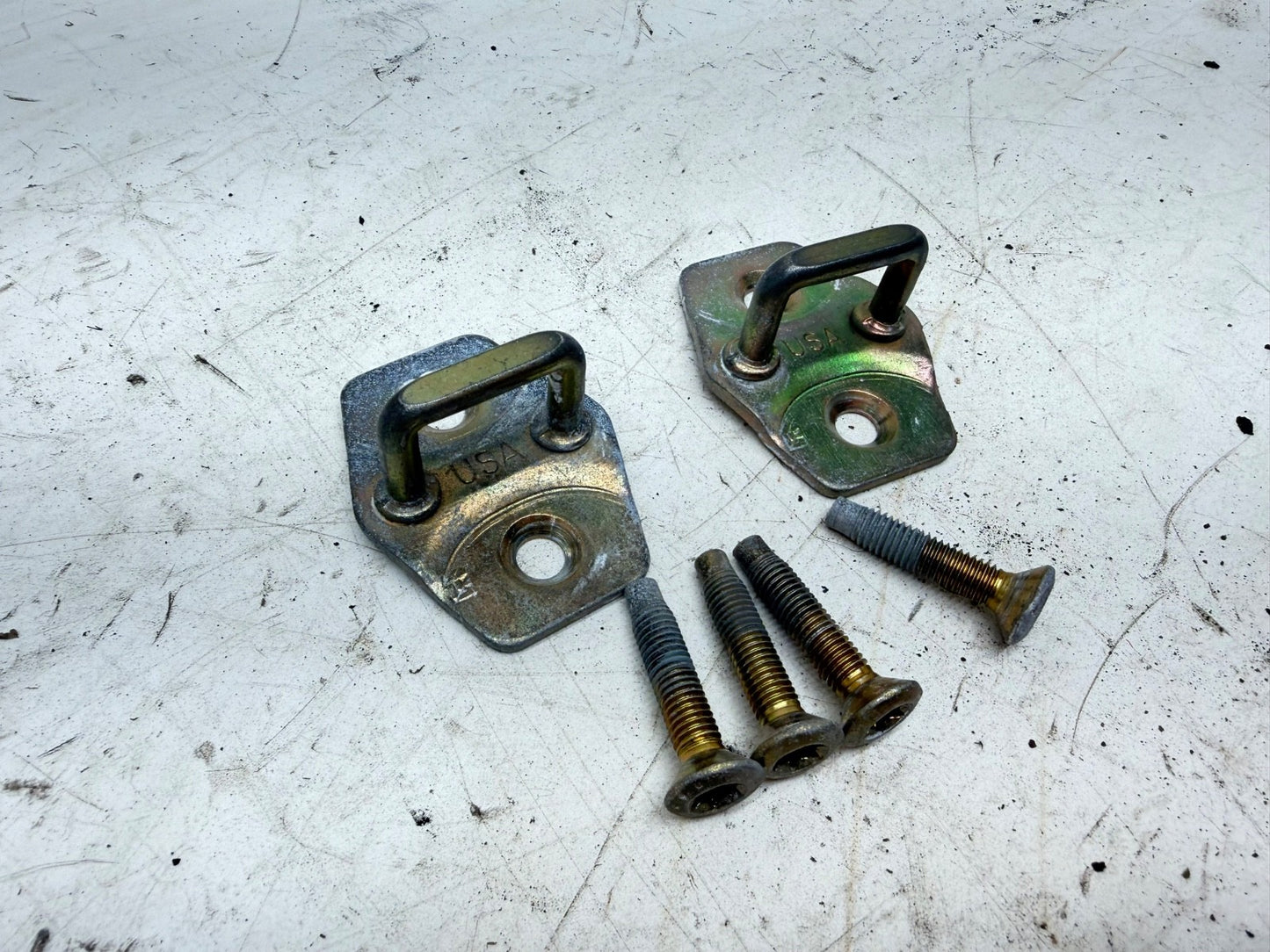 Jeep Wrangler TJ 97-06 OEM Door Striker Latches w/Screws Driver Passenger Pin OE
