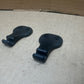 97-02 Jeep Wrangler TJ Sun Visor CLIPS Clip Pair Sunvisor OEM Black Dark Grey OE