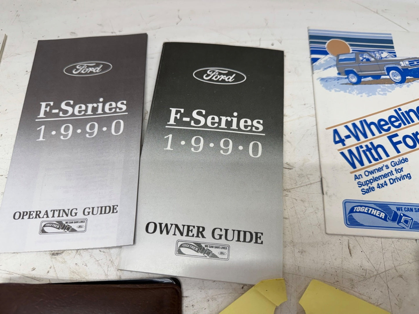Vintage 1990 Ford F-Series Owner's Guide Manual Set with Case F150 F250 F350 OEM
