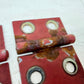76-95 Jeep Wrangler YJ CJ RED Hood Hinges Hinge Set OEM FACTORY Bonnet Bolts